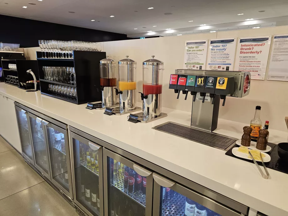 ANZ Lounge, refrescos