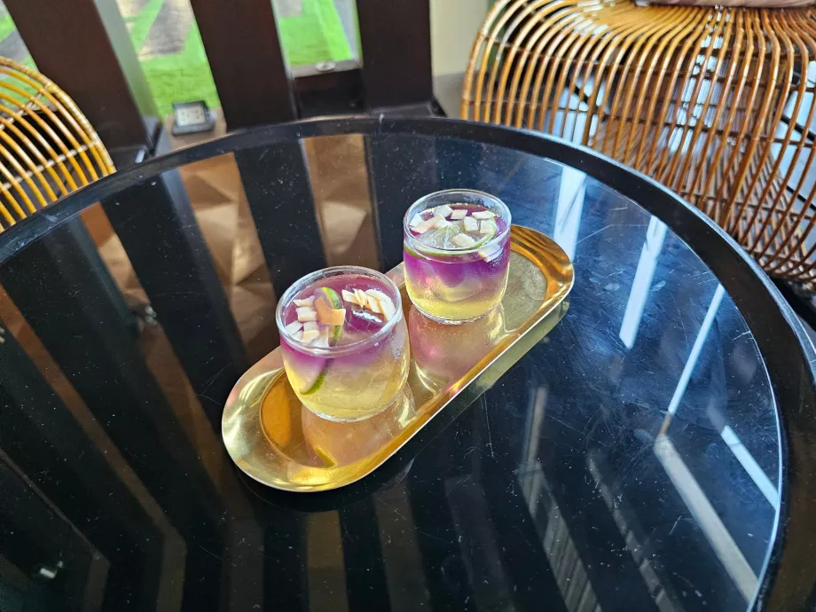 Bebida de bienvenida al registrarse